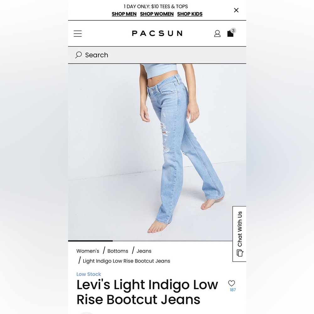 Levi’s Lowrise bootcut jeans